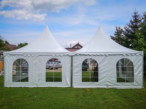 Carpa Pagoda <span class=keywords><strong>para</strong></span> Fiestas <span class=keywords><strong>de</strong></span> 4x4m, Doble Capa, con Postes <span class=keywords><strong>de</strong></span> Aluminio y Tela <span class=keywords><strong>de</strong></span> PVC, Impermeable, <span class=keywords><strong>para</strong></span> Interior/Exterior - Product Image 5