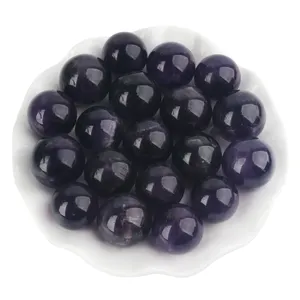 批发高品质天然2厘米紫水晶球体迷你水晶球