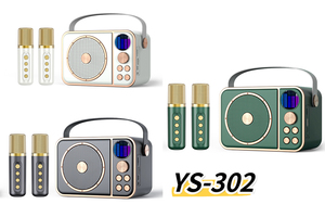 Sản phẩm mới YS-302 Loa răng xanh và kép Microphone Loa di động với đèn nhà KTV Đảng âm thanh không dây loa - Product Image 4