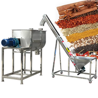 Mélangeur à ruban à double hélice Acier industriel 200 300 480 500 1000 5000 kg Mélangeur horizontal pour poudres détergentes