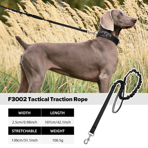 Correa Elástica Resistente para Perros de Raza Grande, Antitirones, con Absorción de Impactos, con Cinturón de Seguridad para Automóvil, Correa Táctica Elástica para Perros - Product Image 5