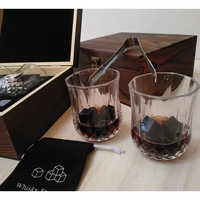 DIY Meilleures ventes Produits chinois populaires Pierres à whisky réutilisables en pierre ollaire pour glaçons, Coffret cadeau en verre