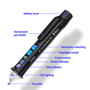 Detector de voltaje de CA sin contacto, localizador LED de 12V-1000v VD409B Crcuit, medidor, rastreador de cable de pluma - Product Image 5