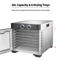 Premium Kwaliteit Elektrische Heteluchtoven 8 Trays Rvs Home Kleine Fruitdroger Voedsel Dehydrator