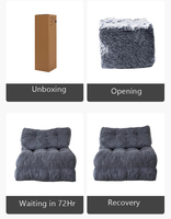 Klappbares L-förmiges Sofabett-Set Modernes Umweltfreundliches Langlebiges Gebogenes Armlehnen-Design Rückenfreie Aufbewahrung Faltbar Tragbar Bequem für Apartments