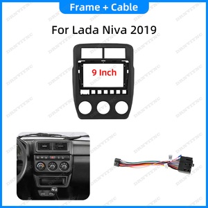 Kit de montage de façade d'autoradio 2 DIN <span class=keywords><strong>9</strong></span> pouces pour Lada <span class=keywords><strong>NIVA</strong></span>, adaptateur de cadre de tableau de bord pour installation de lecteur DVD/stéréo - Product Image 3