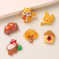 Moule DIY en résine 3D pour pendentif, thème cœur et amour, style automne mignon, avec poudre scintillante et pièces décoratives