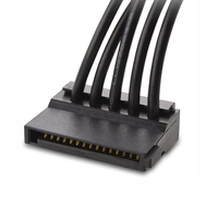 18 AWG 15pin Sata Fuente de alimentación Cable divisor Disco duro 1 macho a 5 hembra Cable de alimentación de extensión