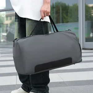 Bolsa de lona de nailon impermeable de viaje de fin de semana de estilo unisex con compartimento de almacenamiento de zapatos bolsa de viaje