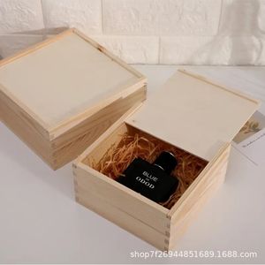 Boîte de rangement en bois rectangulaire en pin, boîte d'emballage artisanale pour cadeaux, boîte de présentation en bois massif de plusieurs tailles - Product Image 3