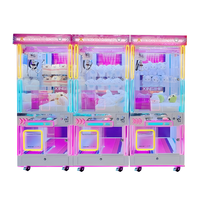 Machine à griffes mini pas chère pour peluches, jeu d'arcade à monnayeur, force de griffes réglable, construction en métal et plastique pour