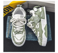 Nouvelles Chaussures de Marche Athlétiques Polyvalentes pour Hommes, Montantes, Style Skateboard, Plateforme Étudiante, Confortables, Respirantes, en Tissu Extensible et PU