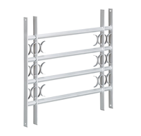 Barres de sécurité en acier galvanisé de haute qualité 600 x 700-1050 mm, protection contre le cambriolage, grille de fenêtre, extractible, fixe, gris, antivol