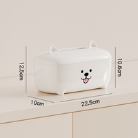 Boîte à mouchoirs créative en forme d'animal mignon, porte-serviettes en plastique épais pour salle de bain, salon, table à thé