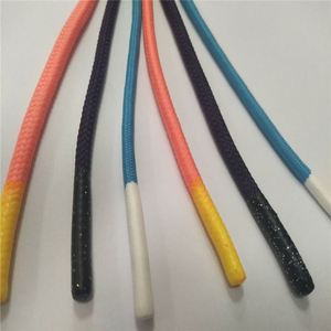 Silicone Ends Drawstring Cords for Hoodies Coated Polyester Drawcords with Finishing for Garments - Product Image 1