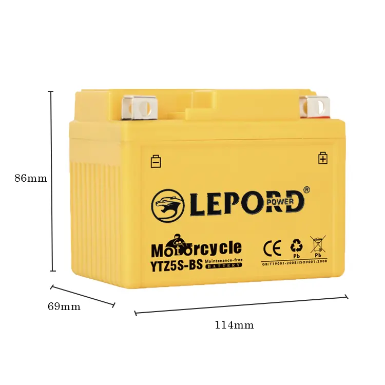 Batterie de démarrage de moto 12V 5ah 7ah 9ah 9ah 12ah 20AH batterie de moto au plomb 12v 9ah