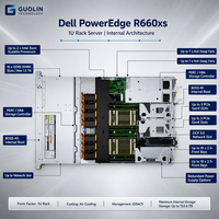 Calcul en nuage, virtualisation, opérations de centre de données, stockage 2 To, processeur Intel Xeon Silver 4410T, serveur rack Dell PowerEdge R660xs 1U