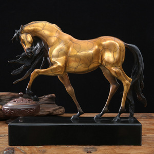 Brass Horse Figurine Bronze Zodiac Craft Ornament Gold And Bronze Colors Copper Material Desk Office Decor Home Decoration - Product Image 3