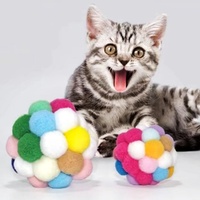 Accessoires pour animaux Fournitures pour chats Peluche Cloche Mouvement interactif Chat Balle Jouets à mâcher couineurs