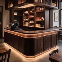 Comptoir de réception moderne en bois massif français, utilisation commerciale, comptoir de caisse de restaurant, bar, café, bureau, réception Yimutang