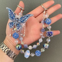 Nouvelle chaîne de téléphone portable de luxe robuste en cristal et diamant, faite à la main, personnalisable, accessoire DIY, chaîne perlée