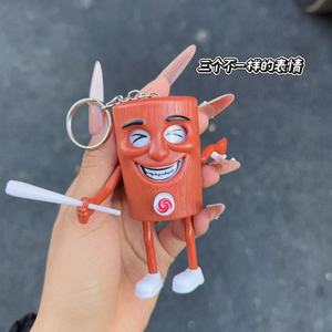 Portachiavi Italian Brain Rot Tungtungtung Sahur, Giocattolo da premere con le dita, Figura animale, Giocattoli portachiavi cambia-faccia Brain Rot - Product Image 4