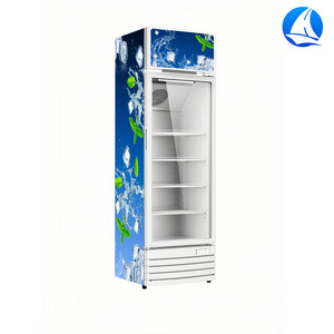 Tek sıcaklık hava soğutma cam kapi dikey içecek süpermarket dik soğutucu içme ekranı cam kapi - Product Image 4