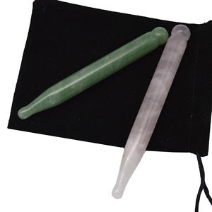 Abarke Green Aventurine Gua Sha Punto de acupuntura Pluma de masaje Varita de masaje para tratamiento - Product Image 6