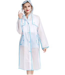 Chubasqueros reutilizables EVA para adultos, chubasquero de moda ecológico transparente para viajes al aire libre, chubasquero impermeable portátil - Product Image 1