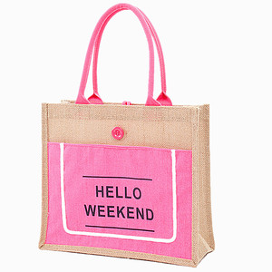 <strong>Custom</strong> Sublimation <strong>Printing</strong> logo Reusable Burlap Handbag <strong>Jute</strong> Portable Shopping Gift <strong>Bag</strong> Women Waterproof Retro Linen <strong>Tote</strong> <strong>Bag</strong> - Product Image 4