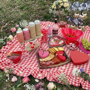 Couverture de pique-nique extra large 2-en-1 imperméable, <span class=keywords><strong>tapis</strong></span> portable rouge, serviette de plage géante, accessoires de <span class=keywords><strong>yoga</strong></span> en cuir, camping en plein air - Product Image 2