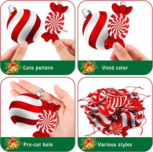 Bâtons de sucre décoratifs de Noël et sucettes suspendus à l'arbre de Noël pour l'artisanat, les fêtes de fin d'année et les cadeaux - Product Image 4