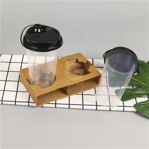 Disposable <b>Takeaway</b> Cup Holders, Large-Caliber Drink Tray, Single & Double Base for <b>Coffee</b> & Bubble Tea - Product Image 6