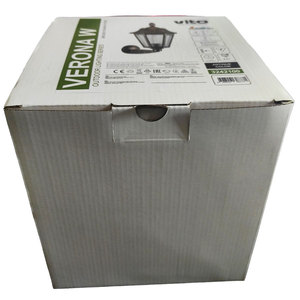 Lampe murale extérieure Vito E27 IP44 280x390mm finition bronze avec panneau en verre pour éclairage de jardin et de terrasse - Product Image 2