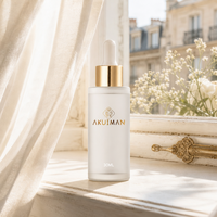 Flacon cosmétique tendance de 30 ml en verre dépoli avec compte-gouttes à anneau doré pour sérum d'huile de croissance capillaire