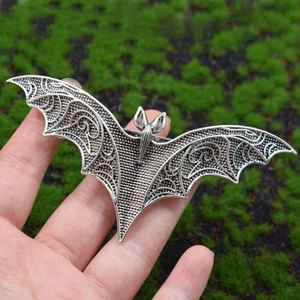 Pinza de Pelo Vintage con Alas de Murciélago Vikingo para Accesorios de Cabello de Mujer, Horquilla Gótica de Bruja con Murciélago para Halloween - Product Image 3