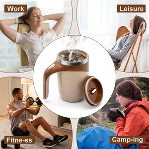 Tasse à agitation automatique portable rechargeable en acier inoxydable tasse à <span class=keywords><strong>café</strong></span> et à milkshake rotative adaptée au voyage à domicile - Product Image 6