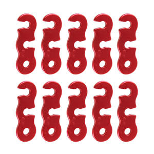 Gancho de camping de aleación de aluminio, pequeño, rojo, clip para cuerda de tienda de campaña, para tiendas y toldos, origen Yiwu - Product Image 2