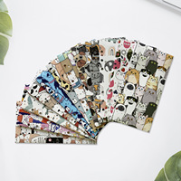 Ensemble d'enveloppes budgétaires à motifs animaux de dessin animé, carnet à feuilles mobiles A6, logo personnalisé, papier certifié FSC, enveloppe cadeau pour l'exportation