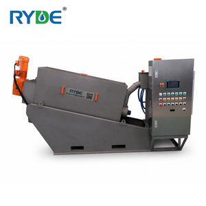 Presse à vis multi-disques pour la déshydratation des boues avec moteur et boîte de vitesses pour les stations d'épuration des eaux usées - Product Image 1