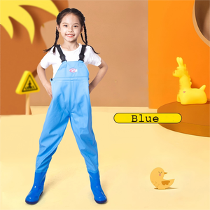 Bañador de una pieza de secado rápido impermeable para niños con Material de PVC, pantalones de agua y Botas de lluvia para niños y niñas para atrapar peces de <span class=keywords><strong>mar</strong></span> - Product Image 3