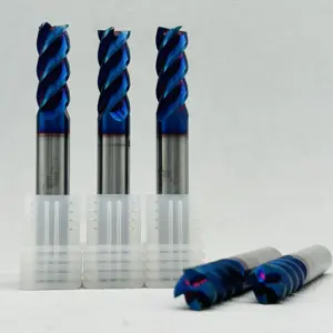 Grewin - Good kualitas HRC65 Nano CNC Milling Cutter Mills 2/4 Flute 3/64 3/8 1/4 standar inci ukuran Endmill