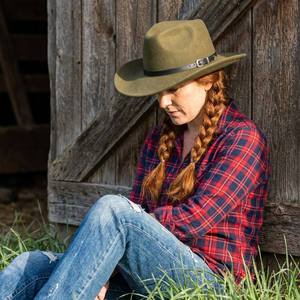 <span class=keywords><strong>Sombrero</strong></span> de Vaquera Clásico Vintage de Ala Ancha de Fieltro Transpirable para <span class=keywords><strong>Mujer</strong></span>, Estilo Western, con Logotipo Personalizado, Venta al por Mayor - Product Image 6