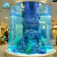 Chine fabricant nouvelle conception produits d'aquarium poisson artificiel rond grand aquarium acrylique