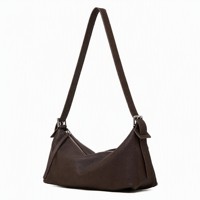 Sac Hobo en Cuir Vintage de Boutique, Grain Supérieur, Style Décontracté, Sangle Nouée, pour Femme, Idéal Week-end et Quotidien