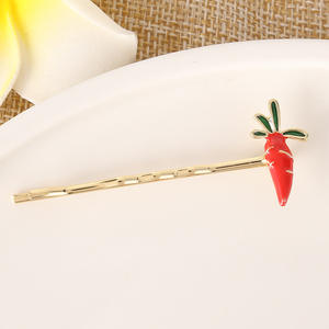 Horquilla para el pelo para niña, aceite dulce de goteo, fruta, oso, Margarita, labios, limón, zanahoria, lazo pequeño, pinzas para el pelo - Product Image 2