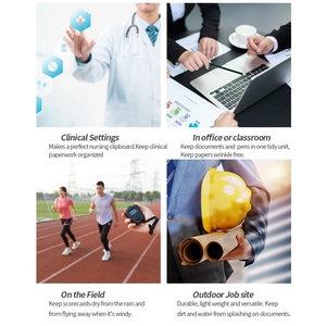 Biểu tượng tùy chỉnh không thấm nước có thể gập lại nhựa lưu trữ <span class=keywords><strong>A4</strong></span> giấy PP thư mục tập tin tổ chức với lưu trữ điều dưỡng clipboard - Product Image 5