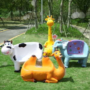 Sièges en fibre de verre en résine, dinosaure, girafe, panda, vache, chaises pour enfants, accessoires de <span class=keywords><strong>location</strong></span> de fêtes, taille réelle - Product Image 6