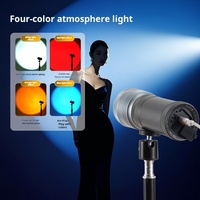 Lumière de remplissage LED zoomable 4 couleurs 15W CRI96+ portable pour photographie et vidéo en direct