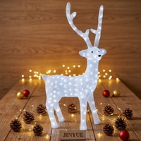 Warmweiße Acryl Moderne LED-Hirsch-Vorhang-Lichterkette IP44 Wasserdicht Umweltfreundlich Ungiftig Weihnachten Fenster Außenbereich Garten